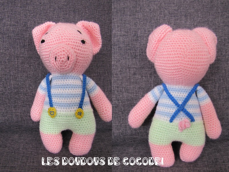 cochon salopette 